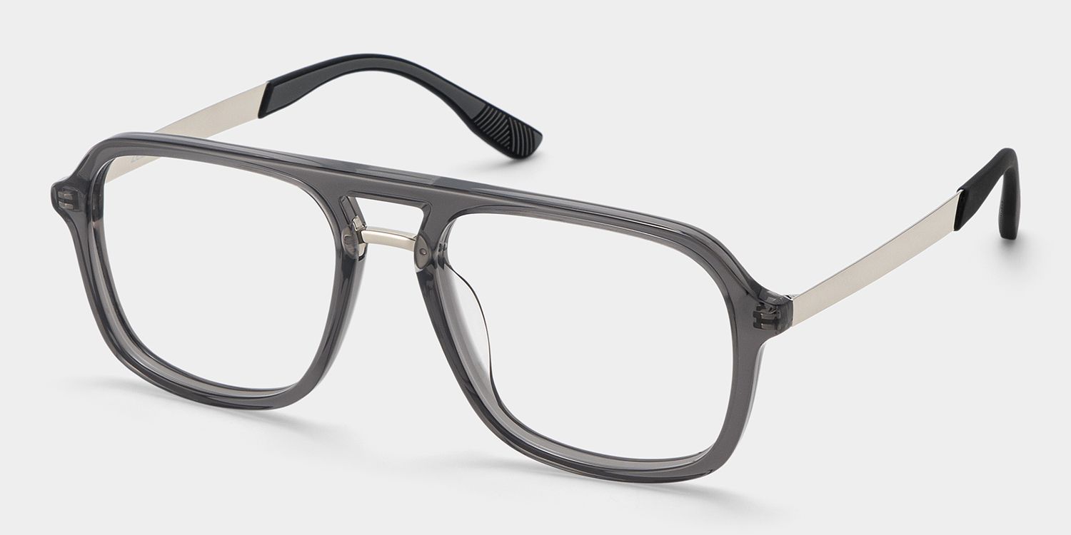 Ryder Schwarze Pilotenbrille mit gemischtem Rahmen für Unisex | ZEELOOL4