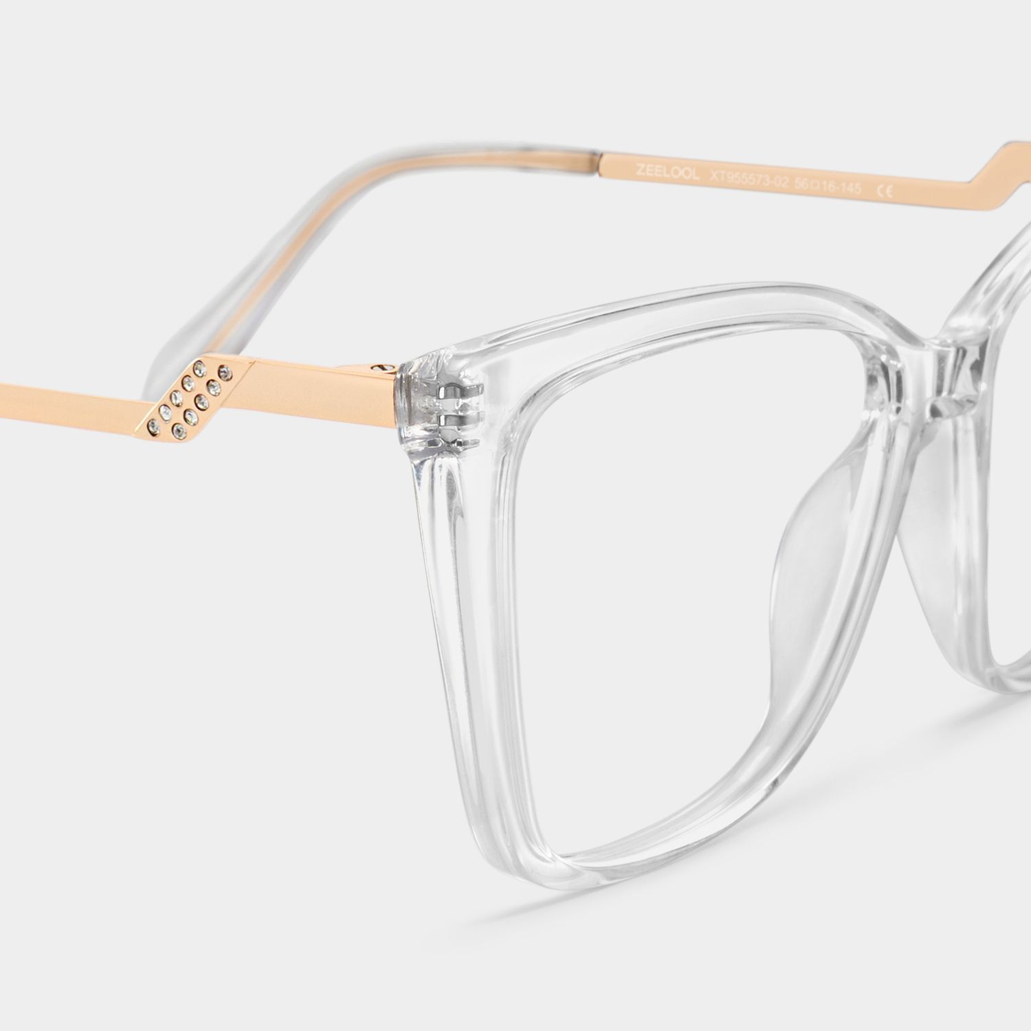 Corlette Quadratische Kristallbrille und Brillengestell4