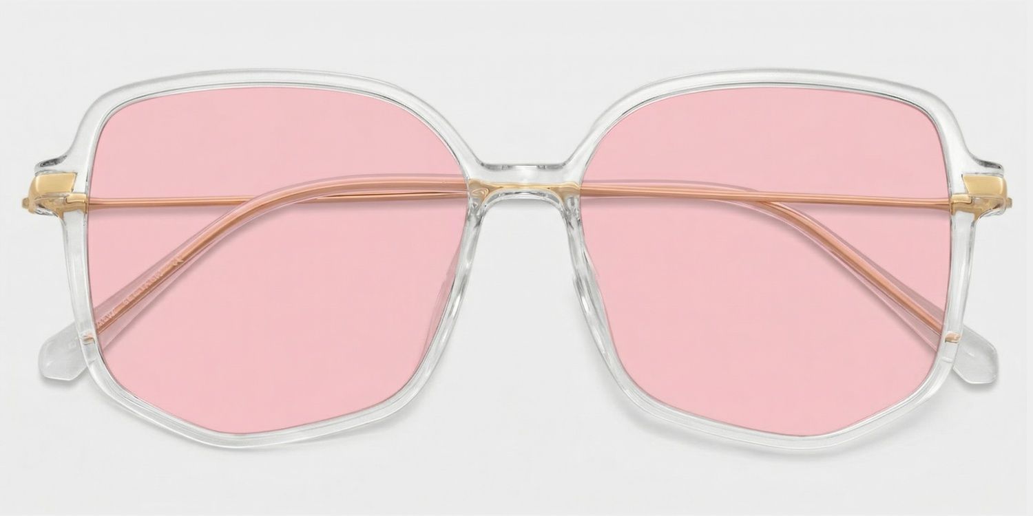 Payton Sonnenbrille im geometrischen Stil mit klarem Rahmen | ZEELOOL1