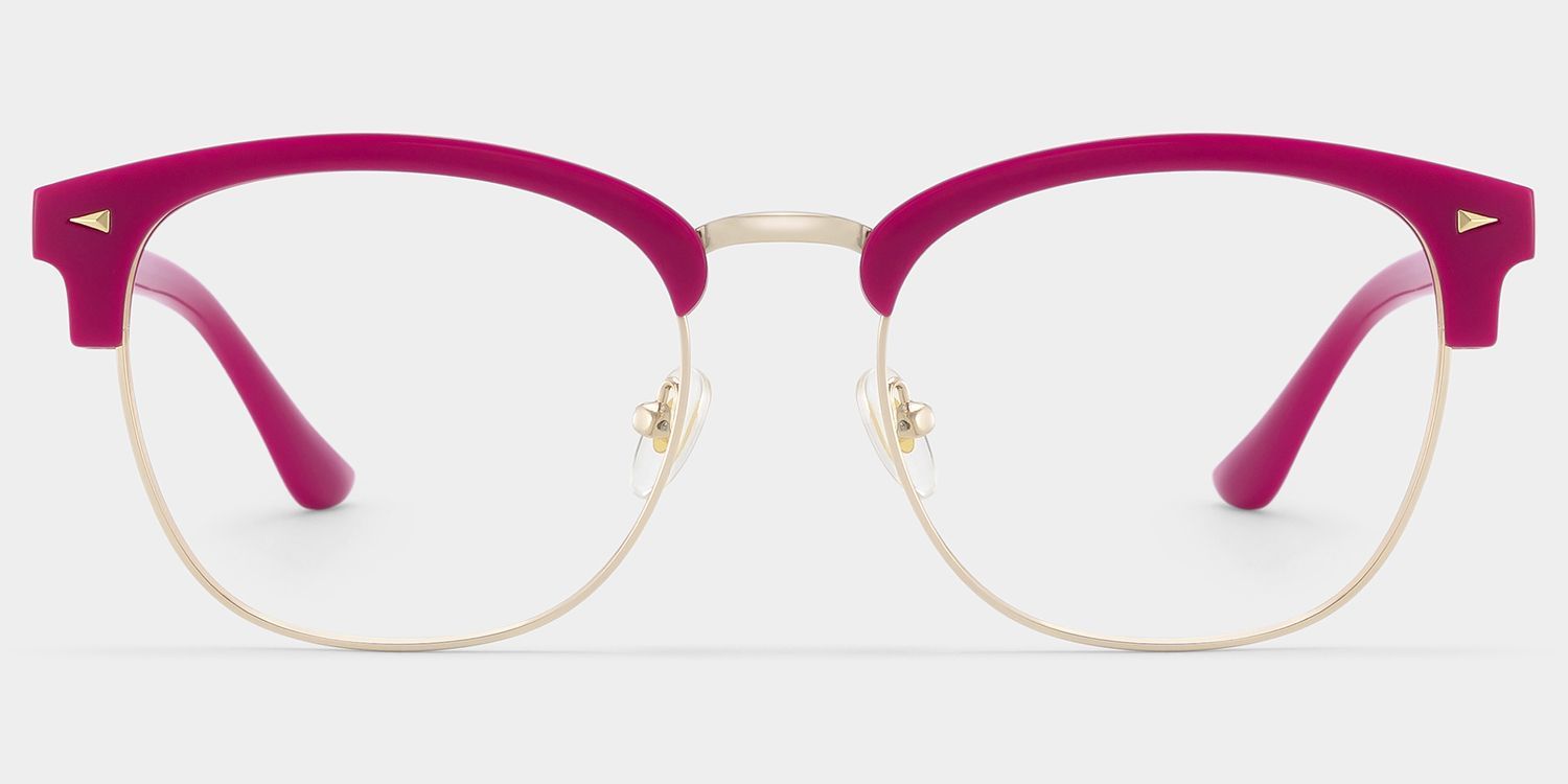 Lasha Rosa Browline-Brille mit gemischtem Rahmen für Damen | ZEELOOL1