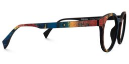 Minne Blau-Rot Rund Brille2