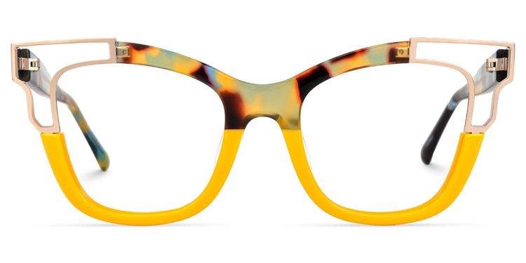 Rhoden Gelb Cateye Brille