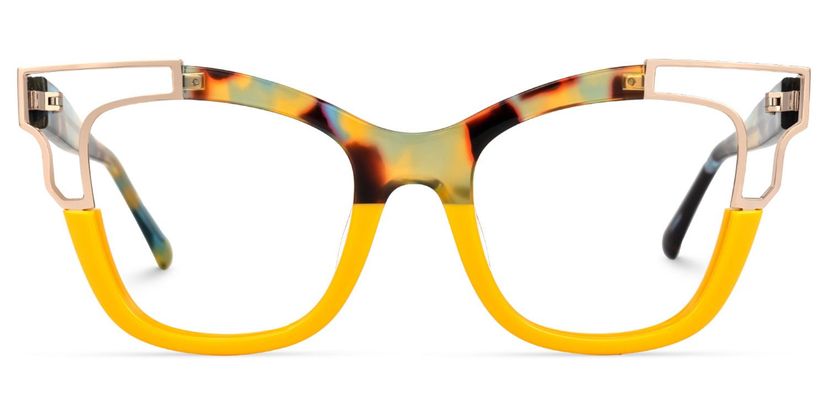 Rhoden Gelb Cateye Brille
