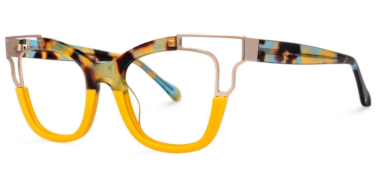 Rhoden Gelbe Cat-Eye-Brille | Zeelool2
