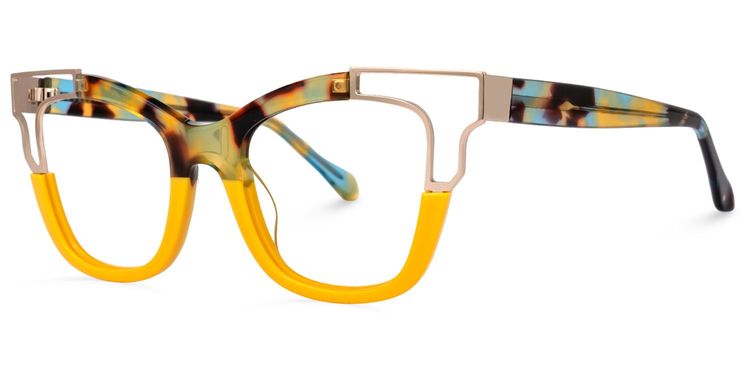 Rhoden Gelb Cateye Brille