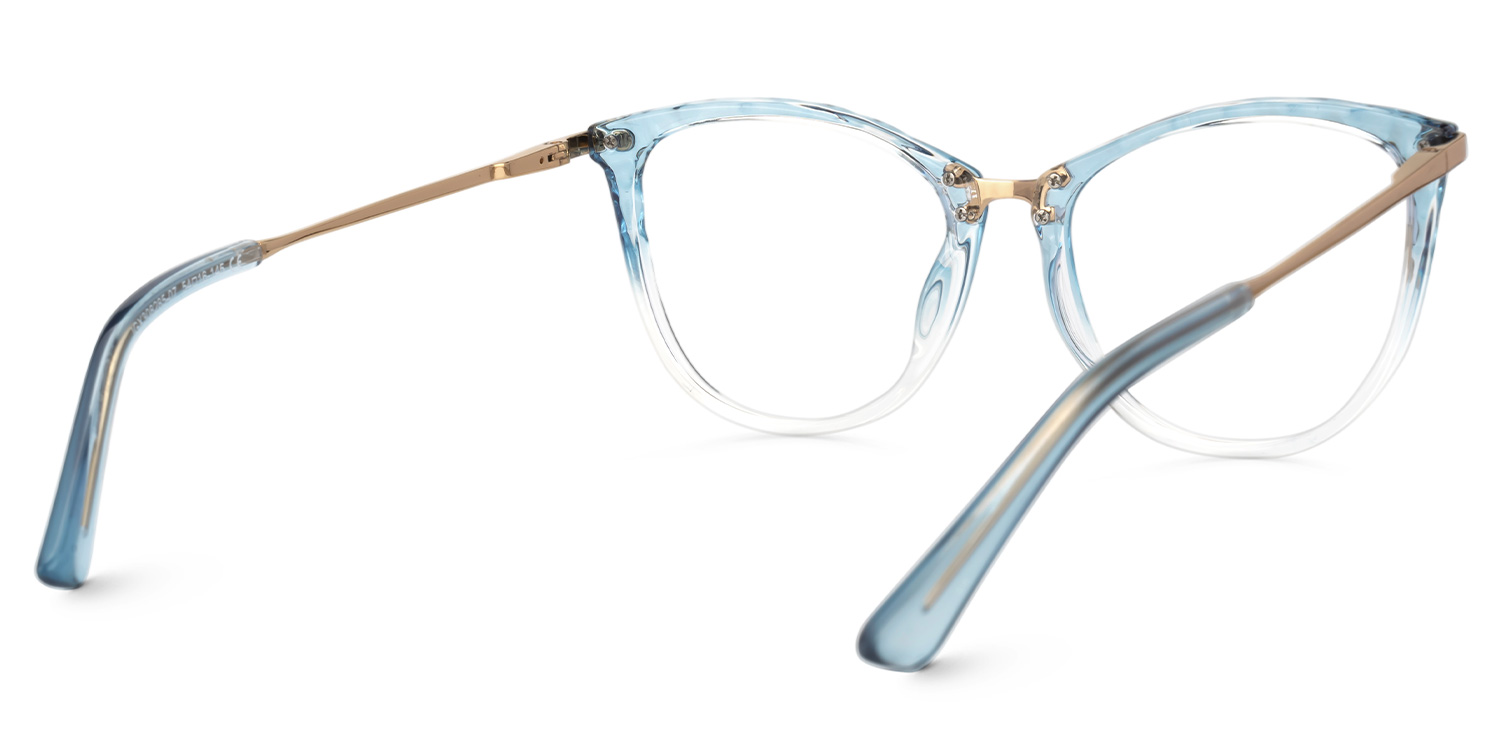 Vaughan Blau Cateye Brille2