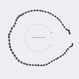 Quito Schwarz-Blumen Brillenkette1