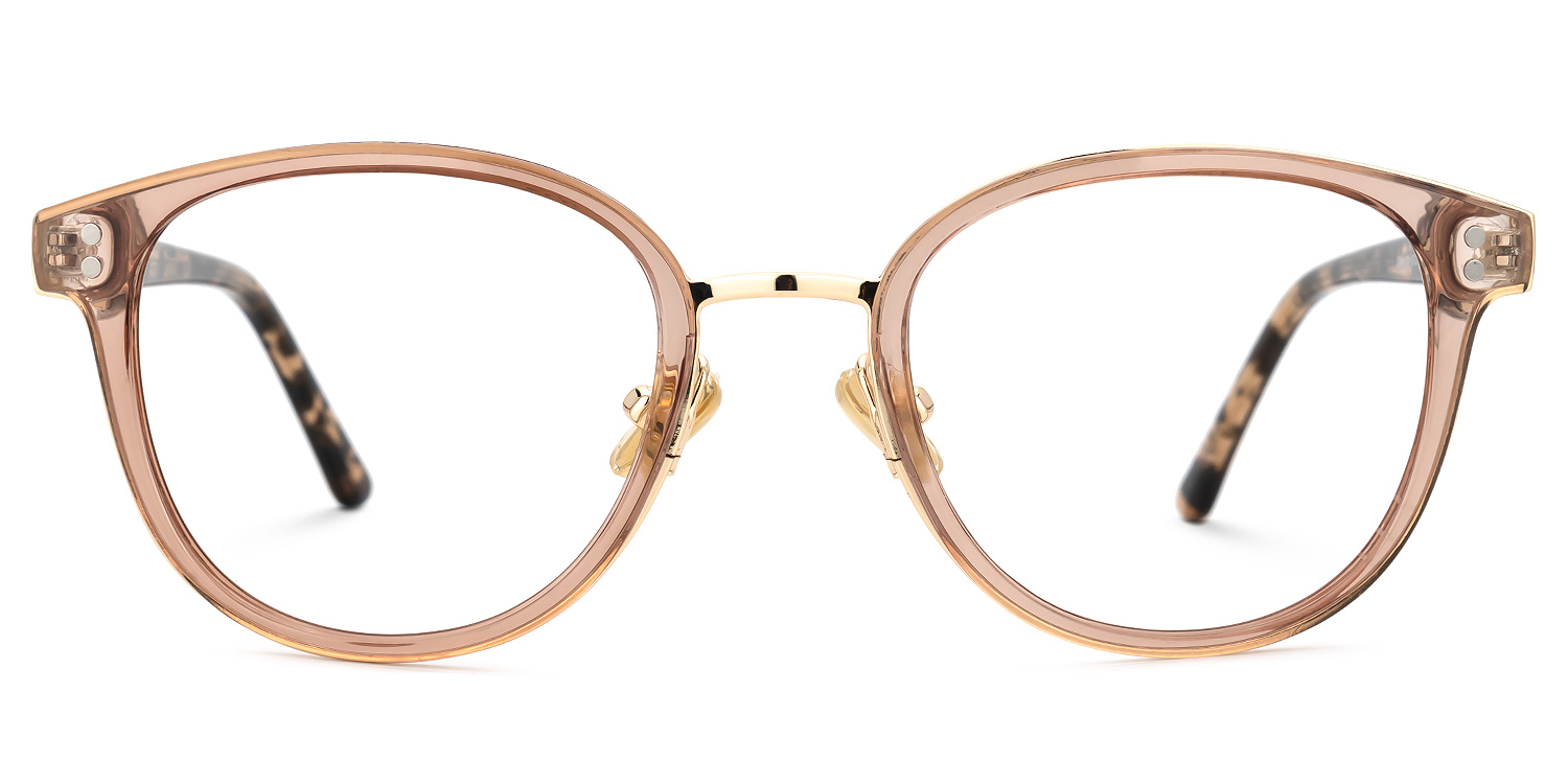 Kaiden Braune Runde Brille0