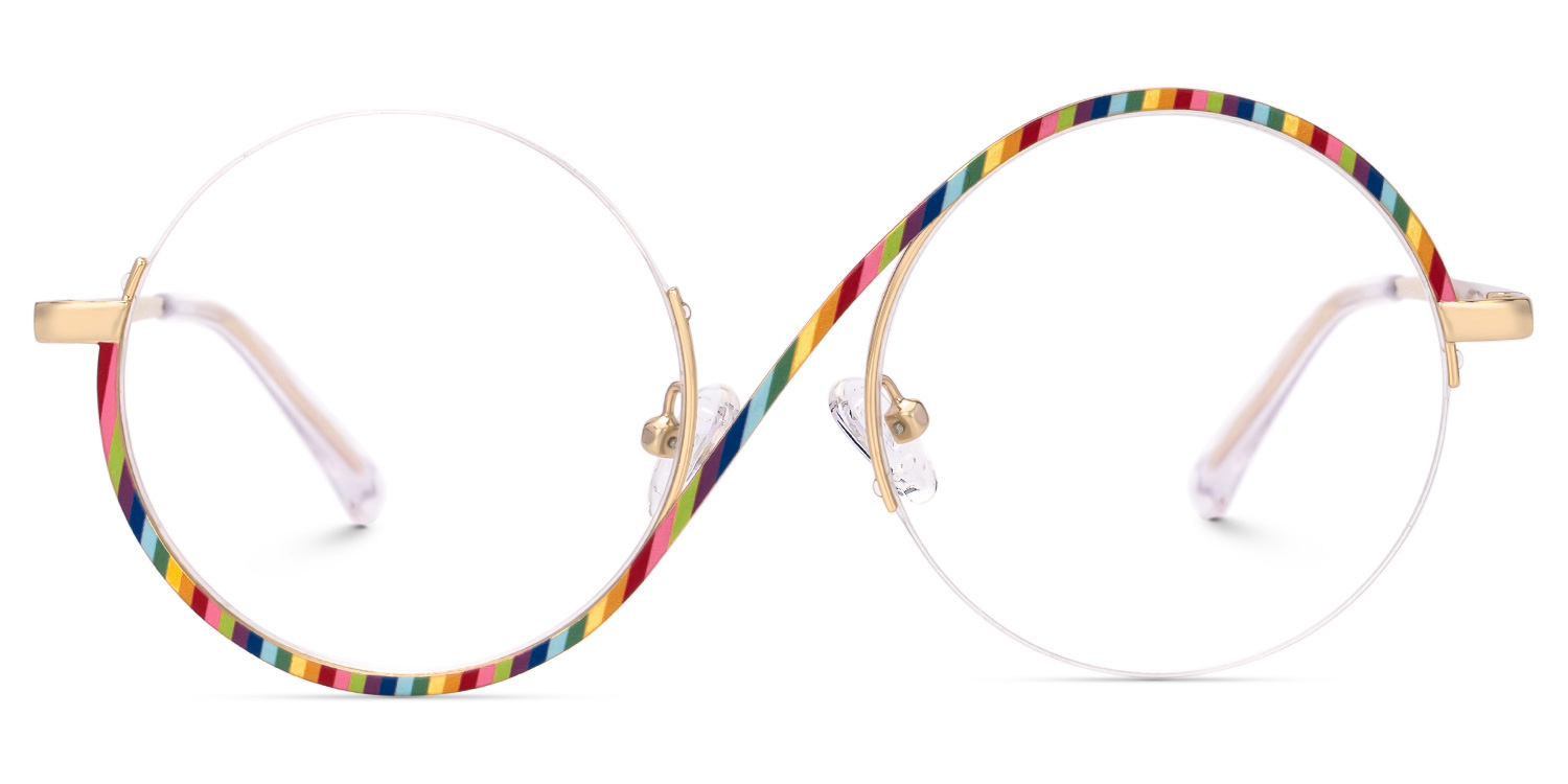 Alina Bunt Rund Brille