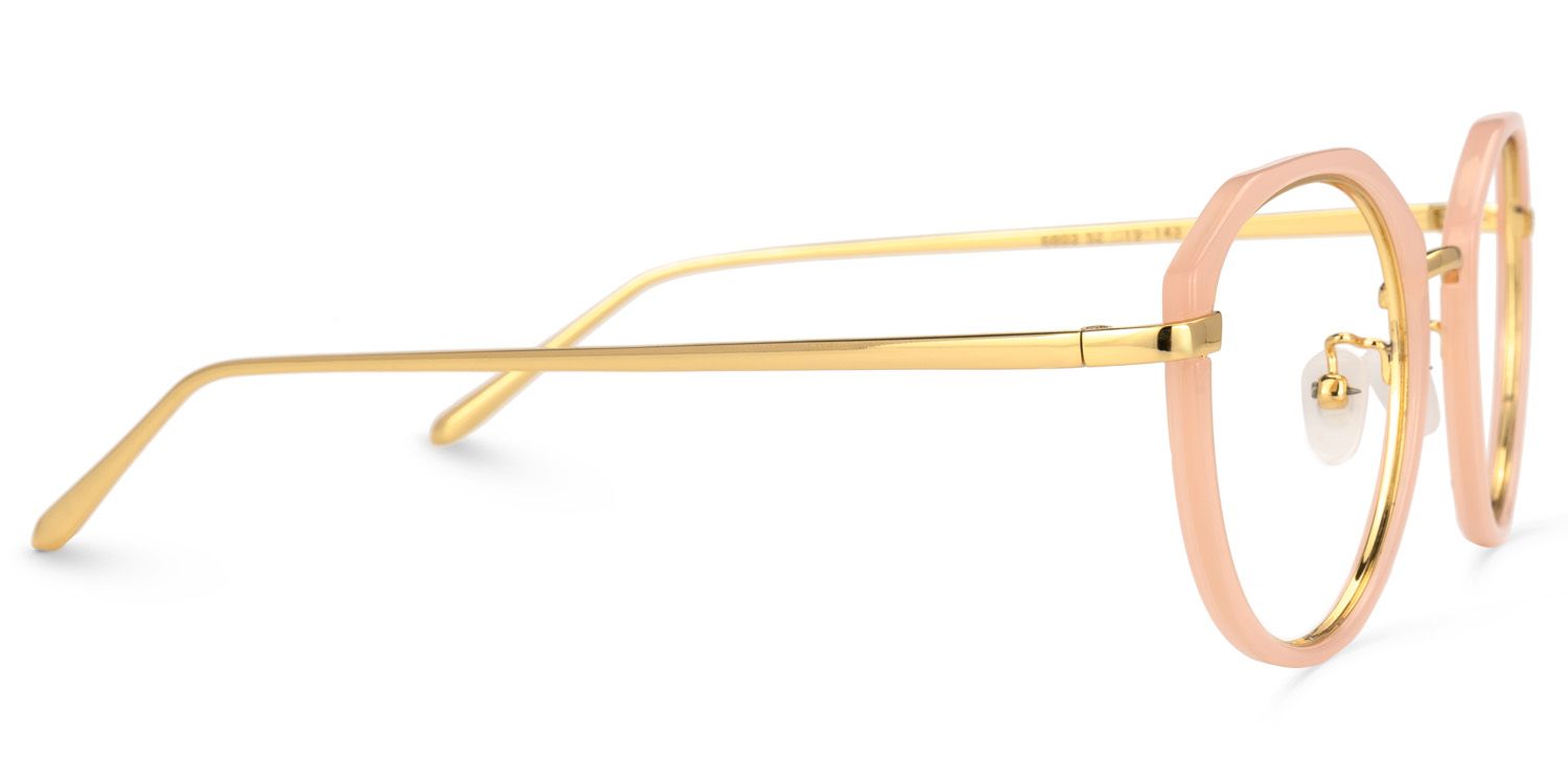 Xavia Hellrosa Geometrische Brille2