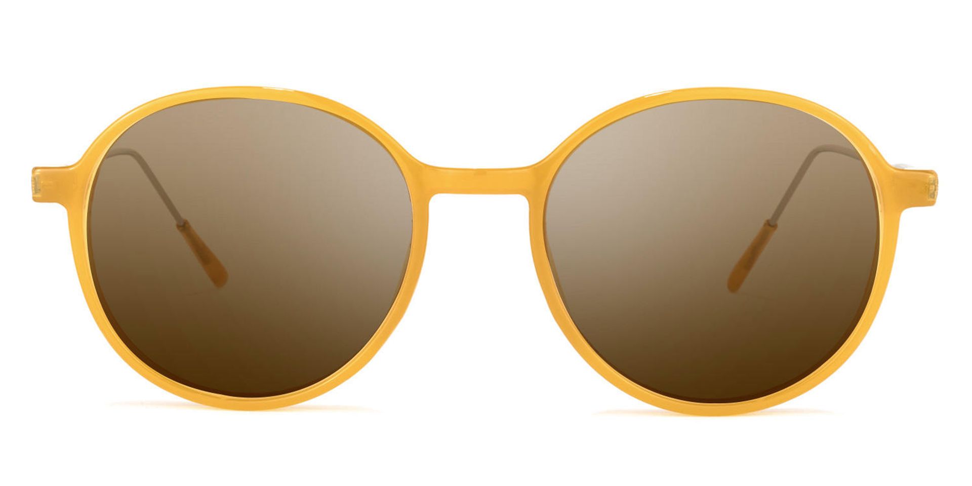 Ignacia Gelb Rund Sonnenbrille0