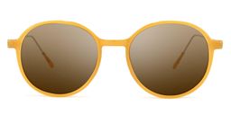 Ignacia Gelb Rund Sonnenbrille0