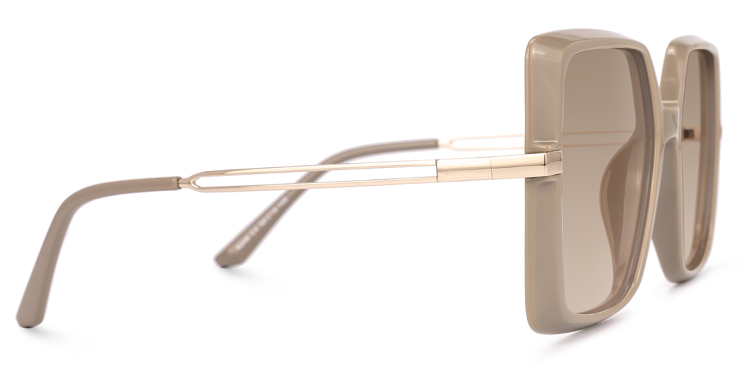 Geno Champagner Rechteckig Sonnenbrille3