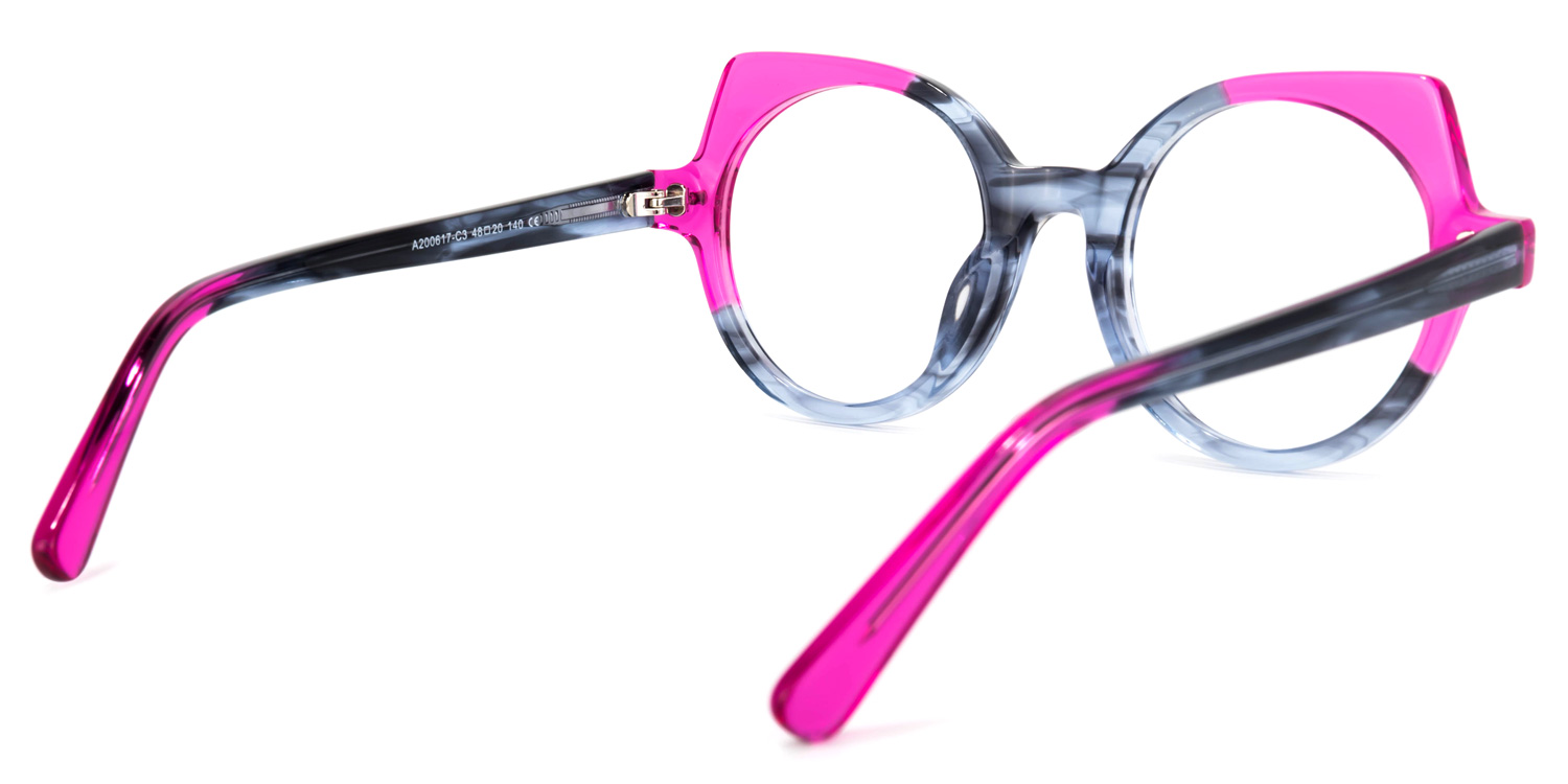 Gilbert Grau-Rosa Cateye Brille4