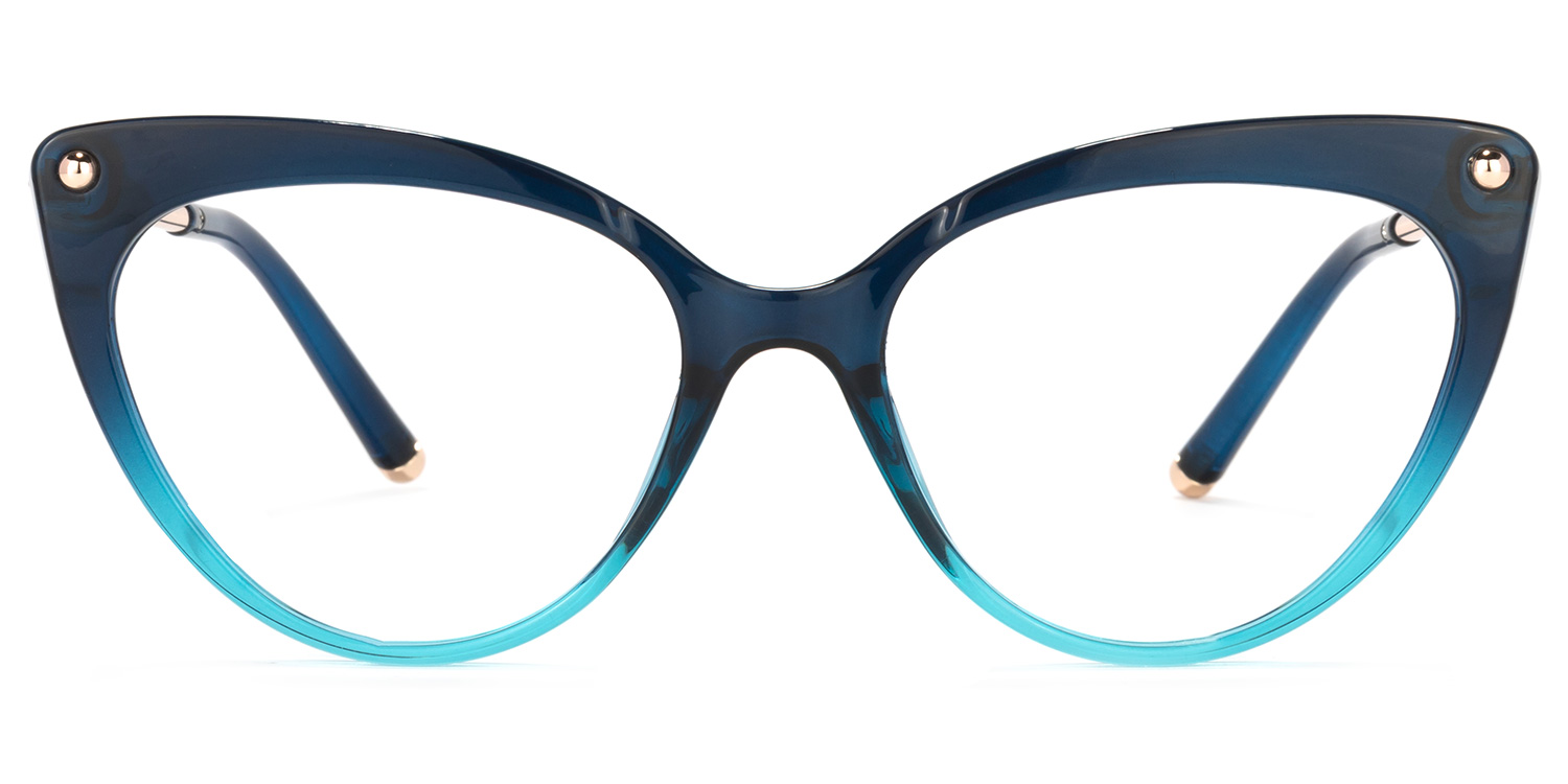 Alivia Blau Cat Eye Brille0