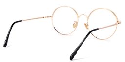 Beverly Schwarz-Gold Rund Brille4