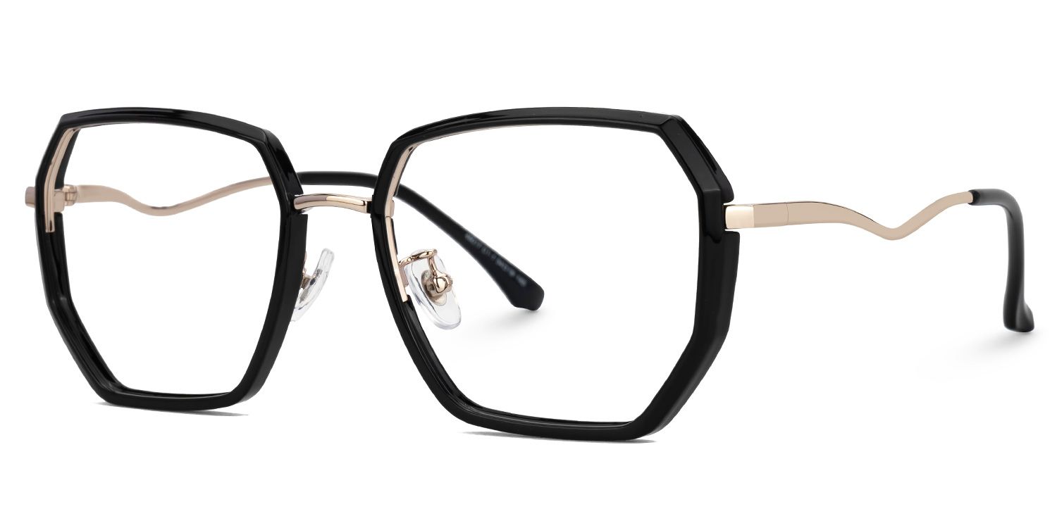 Javonia Schwarz Geometrisch Brille1