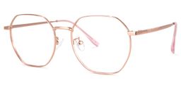 Lilly Rosa-Gold Geometrisch Brille1