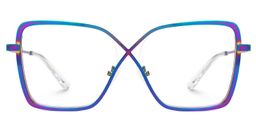 Racquel Bunt Quadratisch Brille1