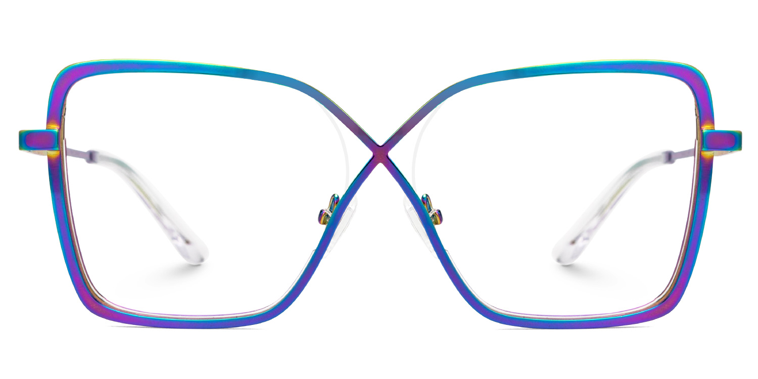 Racquel Bunt Quadratisch Brille