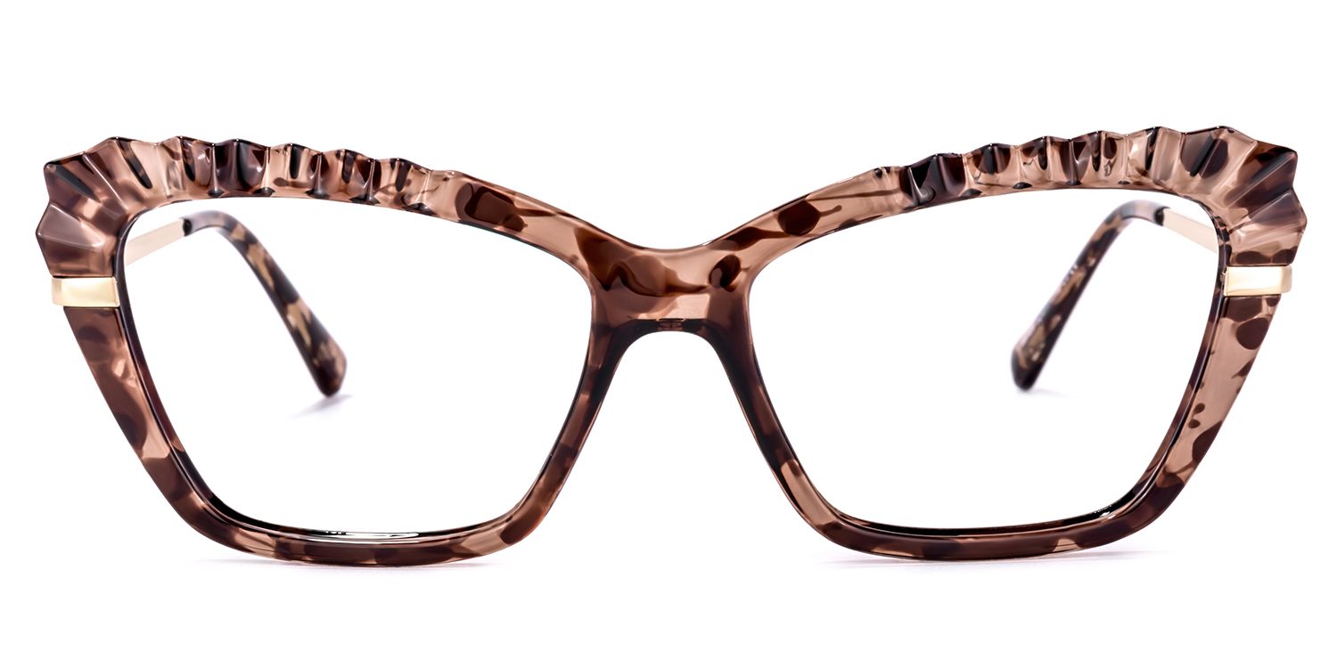 Sophie Braun Blumenmmuster Cat Eye Brille0