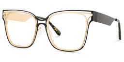 Dacarine Schwarz-Gold Quadratisch Brille4