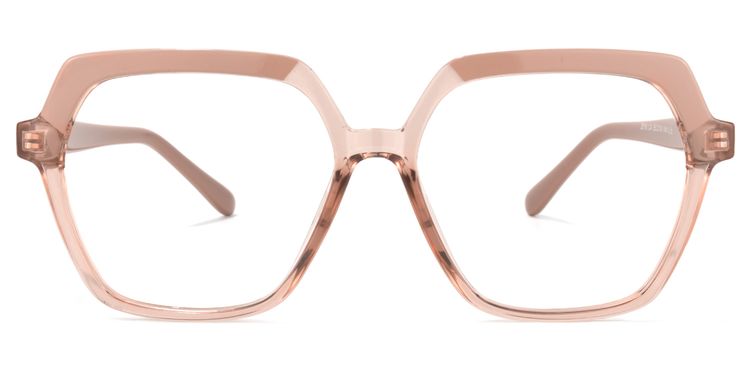 Norah Champagne Geometrische Brille