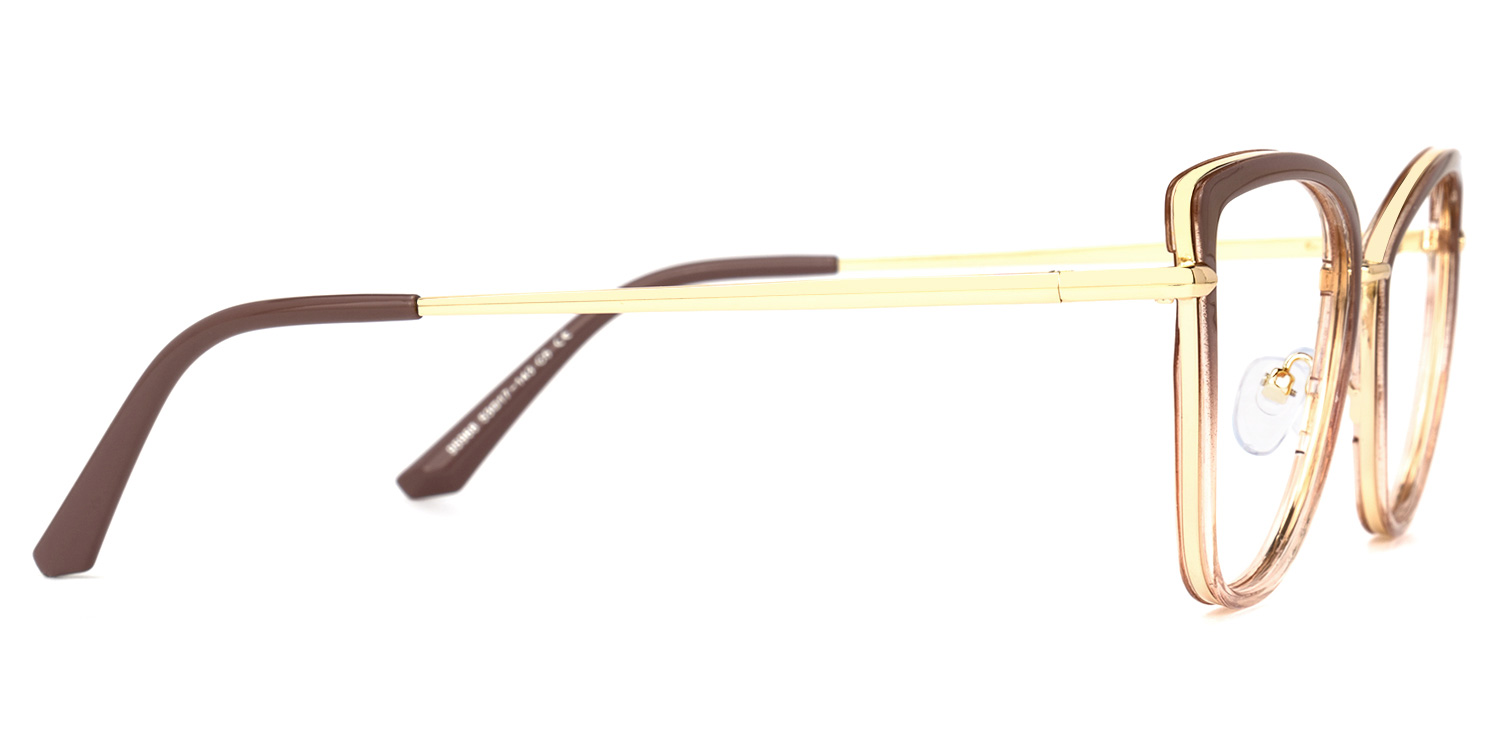 Haylea Braun-Gold Cateye Brille3