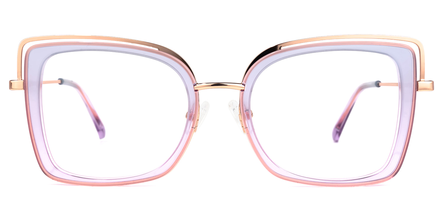 Darcy Rosa Quadratisch Brille0