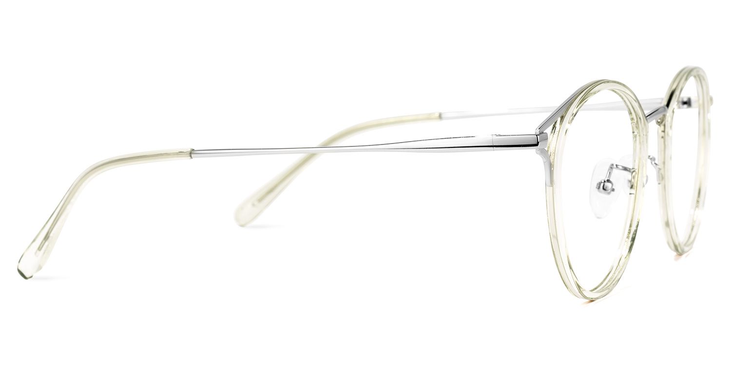 Quaneisha Hellgrün Rund Brille2