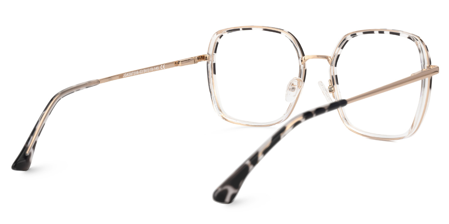 Kelby Schwarz-Tortoise Quadratisch Brille2