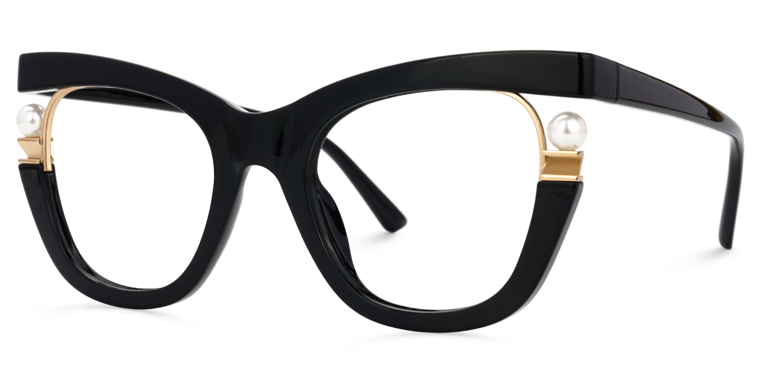 Pearl Schwarz Cateye Brille3