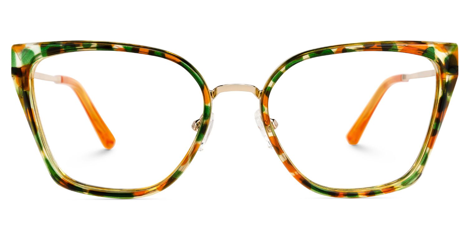 Fleming Grün-Orange Cateye Brille0