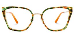 Fleming Grün-Orange Cateye Brille0