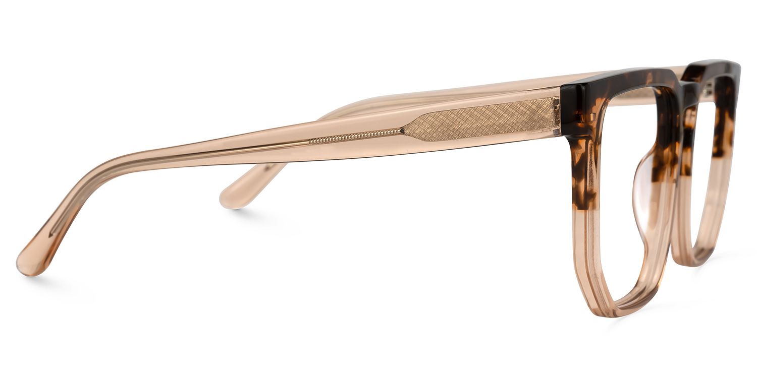 Heber Braun-Tortoise Geometrisch Brille3