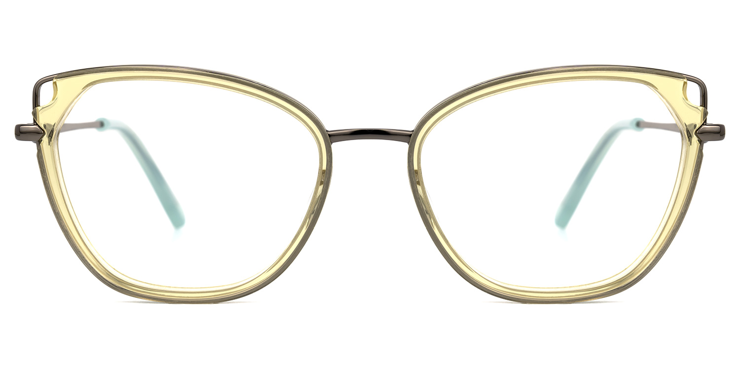 Gelsey Gelb Cateye Brille
