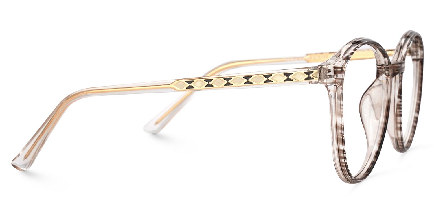 Astman Braun-Tortoise Rund Brille2