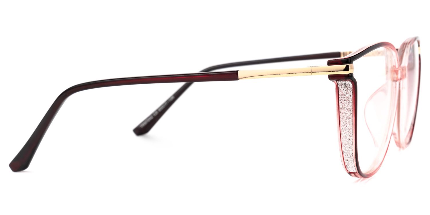 Cora Rot-Schwarz Cateye Brille3
