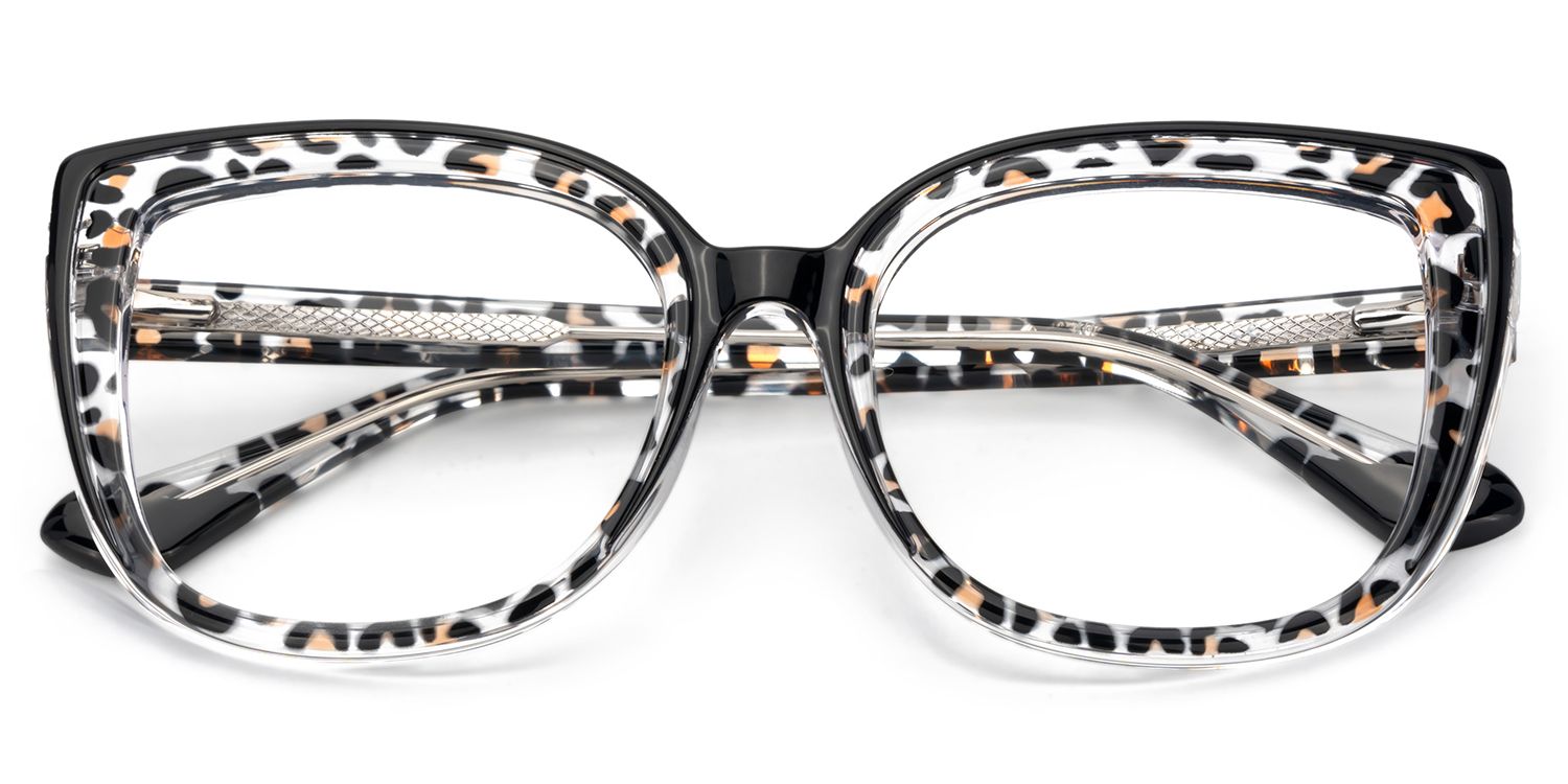 Fenn Schwarz-Tortoise Cateye TR90 Brille3