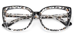 Fenn Schwarz-Tortoise Cateye Brille3