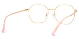 Lilly Rosa-Schwarz Geometrisch Brille3