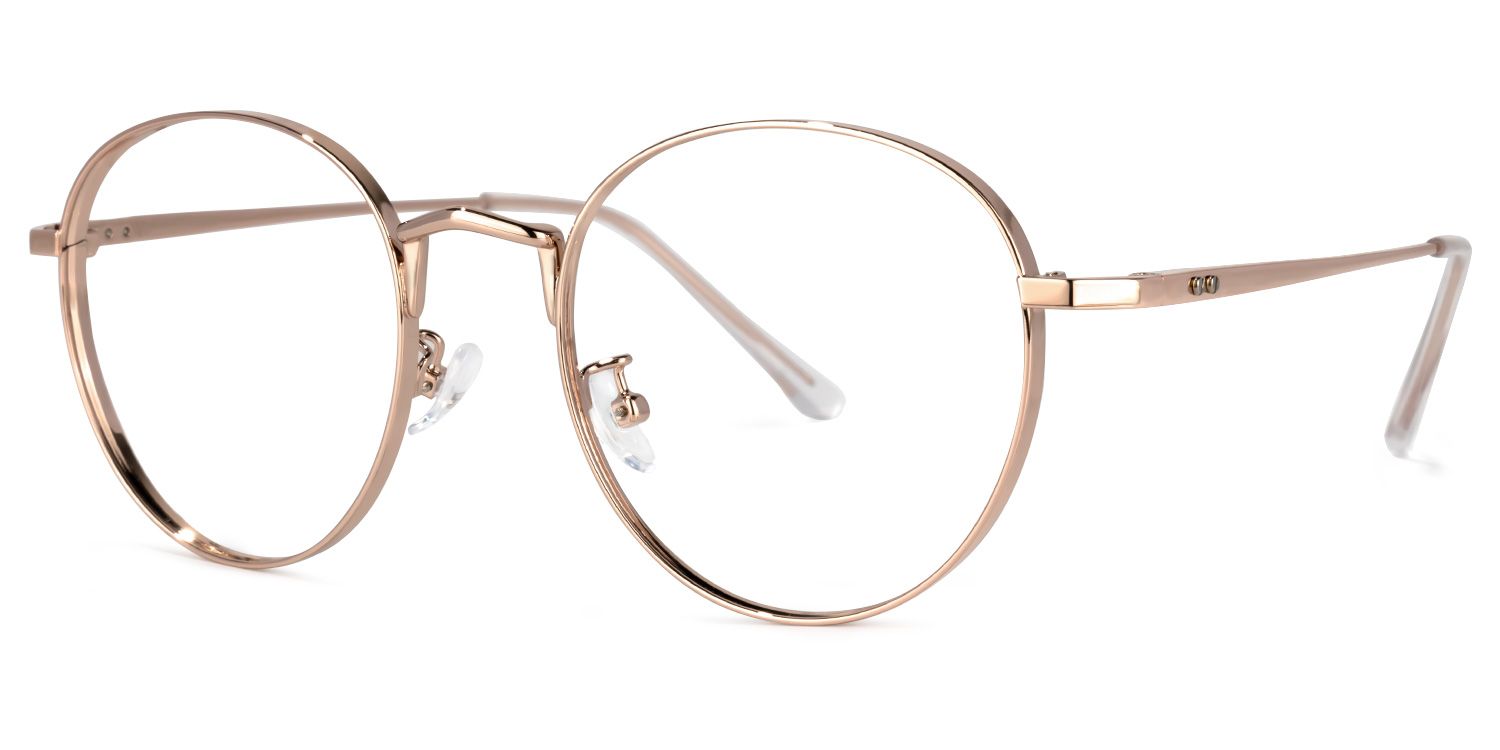 Queeny Gold Rund Brille1
