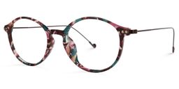 Malvina Blumendruck-Bunt Rund Brille1