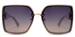 Rina Rosa Quadratisch Sonnenbrille0
