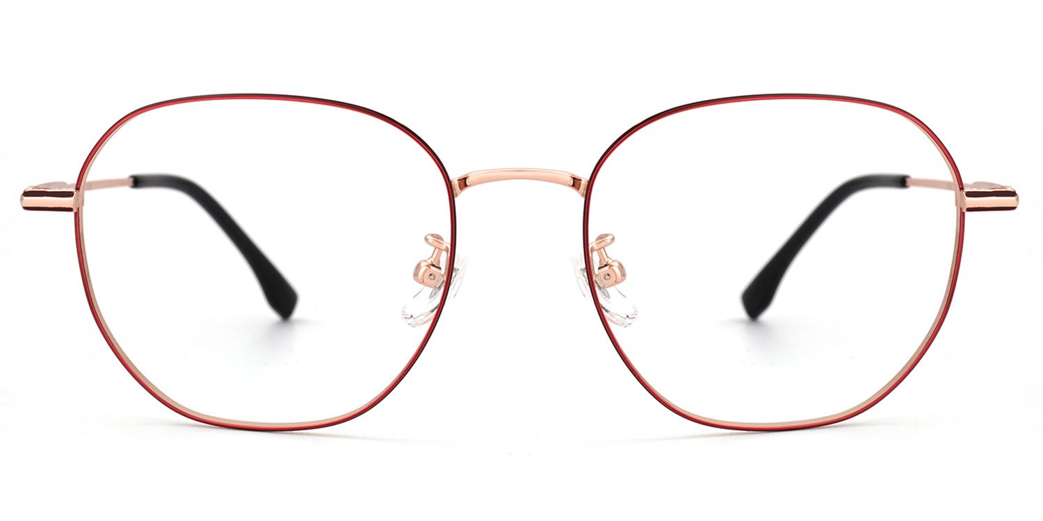 Macduff Rot-Gold Rund Brille0