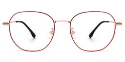 Macduff Rot-Gold Rund Brille0