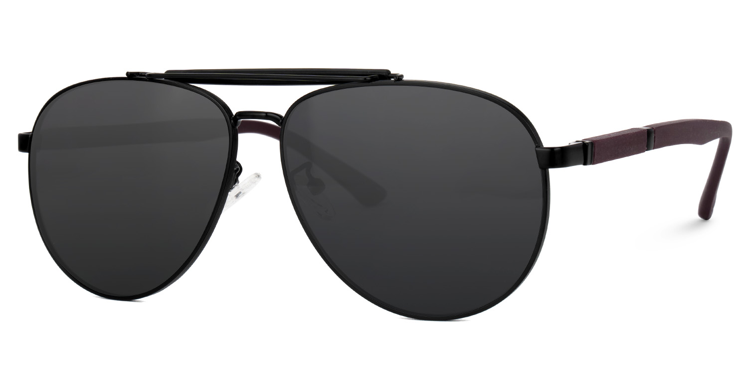 ZEELOOL Nelly Schwarz Pilot Sonnenbrille