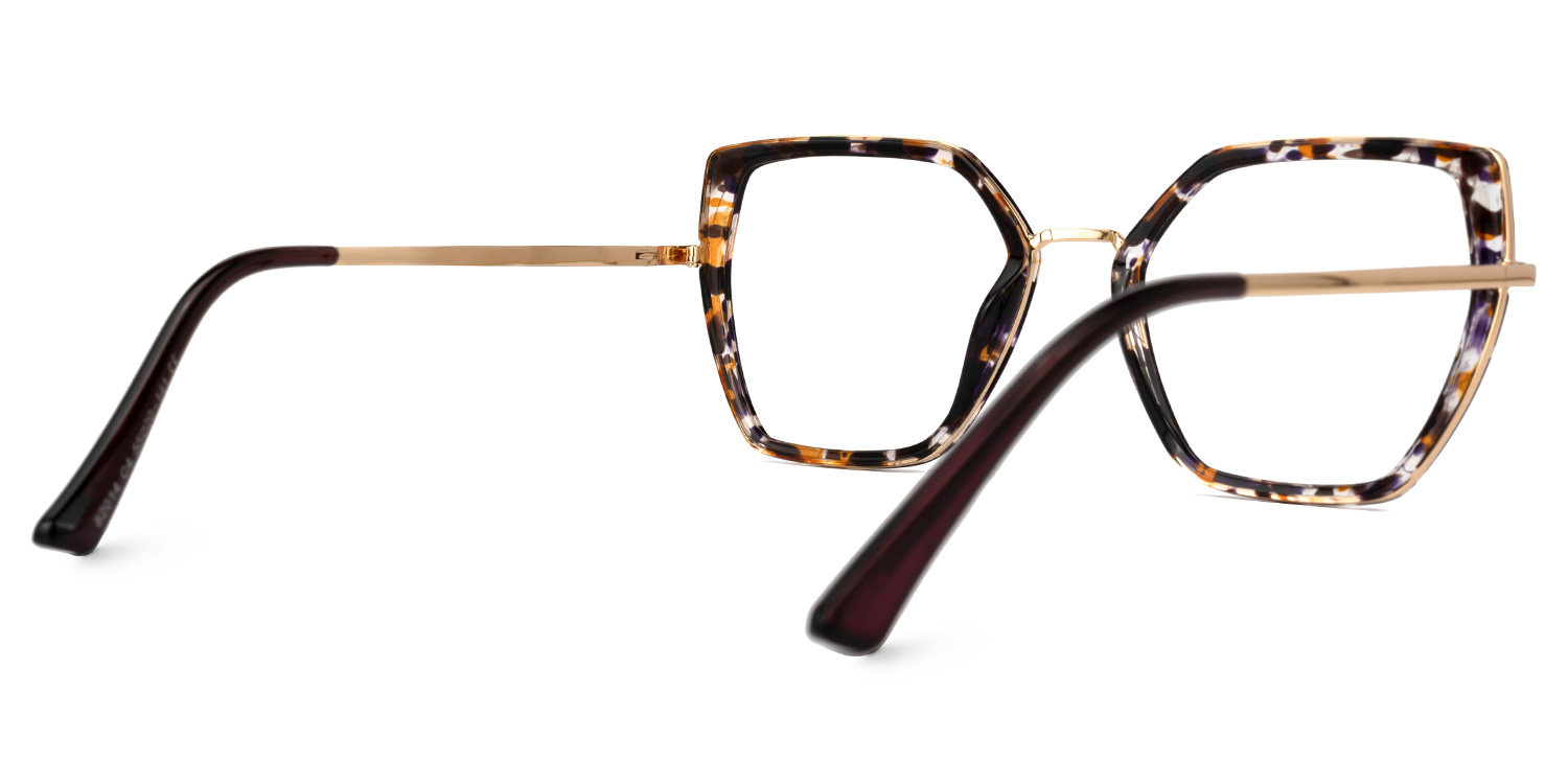 Leila Braun-Tortoise Geometrisch Brille2