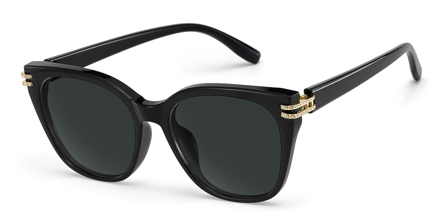 Vogue Schwarz Quadratisch TR90 Sonnenbrille2