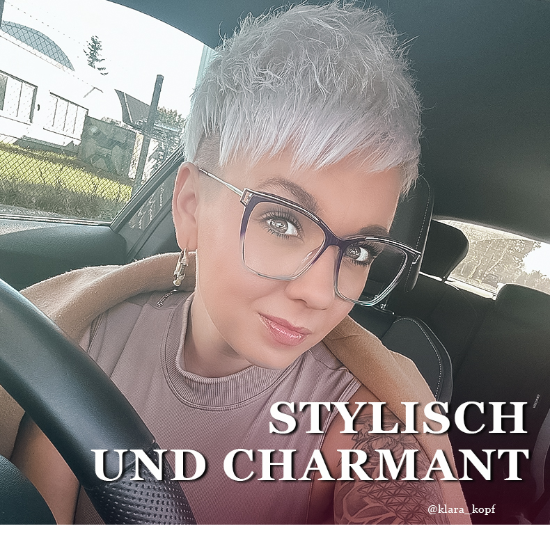 Matia Lila-Blau Quadratisch Brille